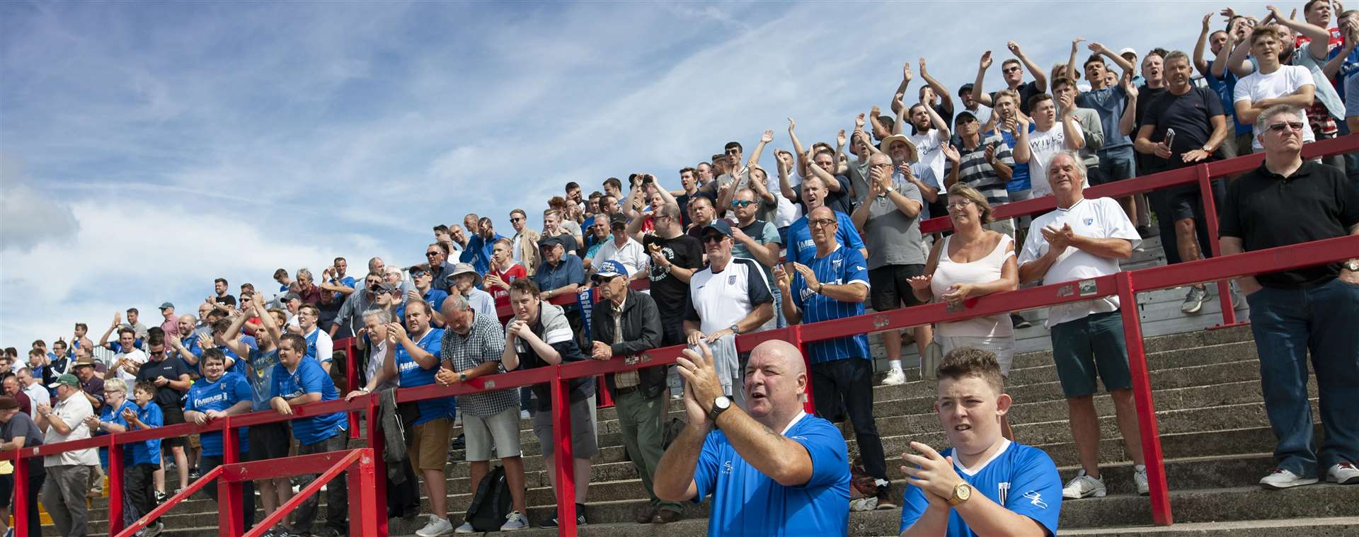 Gillingham were backed by more than 400 travelling fans. Picture: Ady Kerry