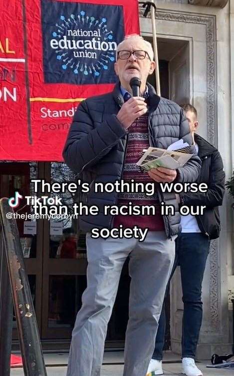 Jeremy Corbyn, via TikTok (@thejeremycorbyn/PA)