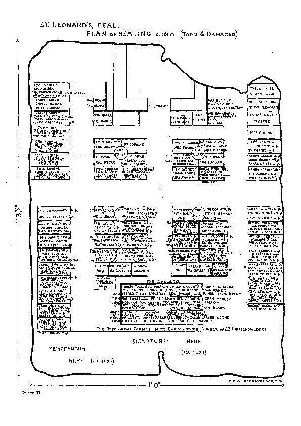 Some families were more important than others, as shown in the seating plan of St Leonard's Church in 1618