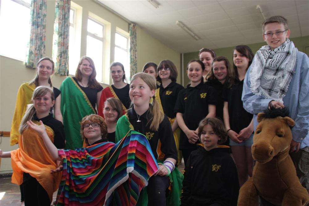 Maidstone Scouts rehearse a scene from Jesus Christ Superstar for their Gang Show at the Hazlitt Theatre