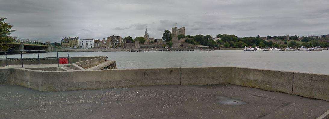 The man was rescued at Strood Esplanade (4636444)