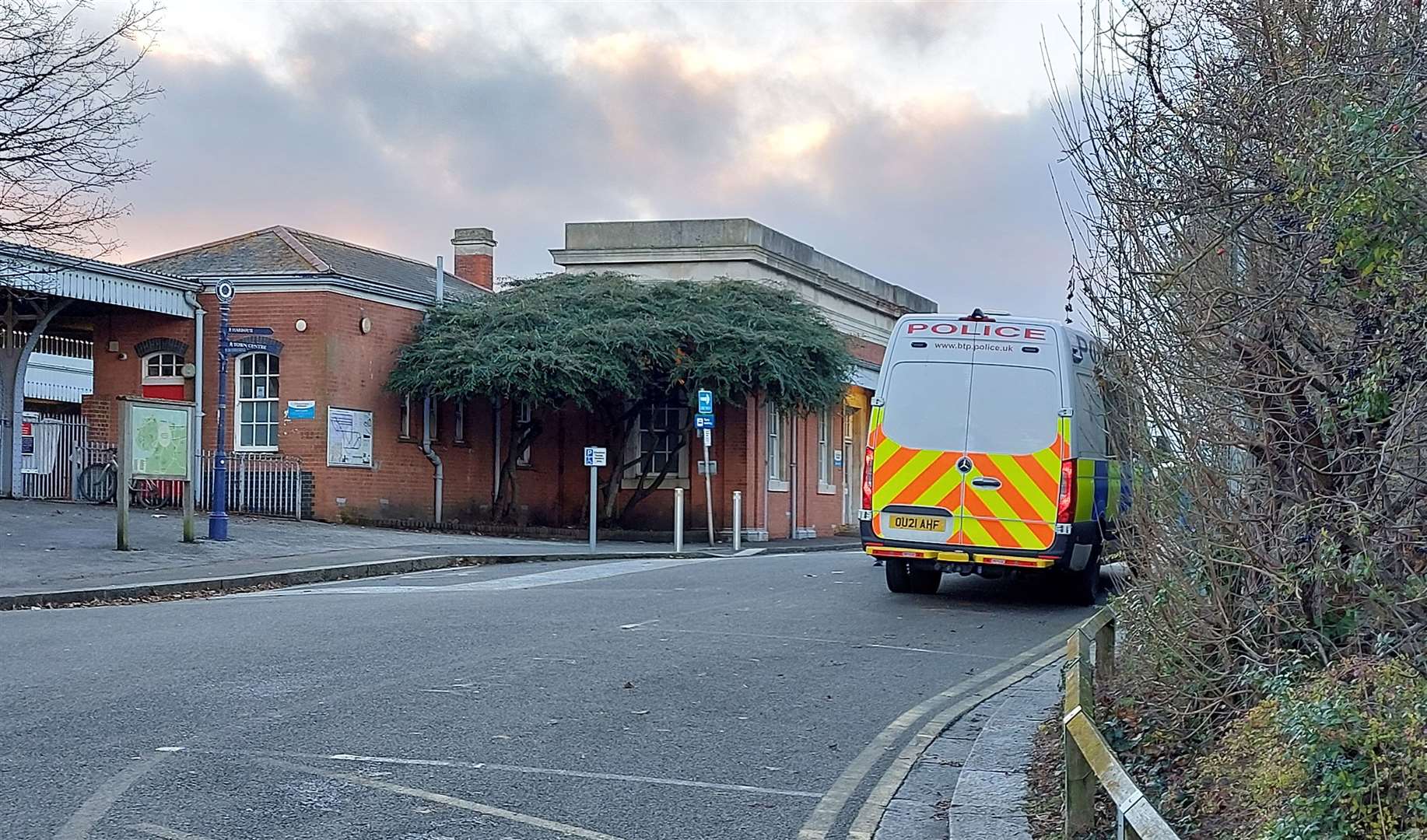 Police outside Whitstable train station. Picture: KentOnline