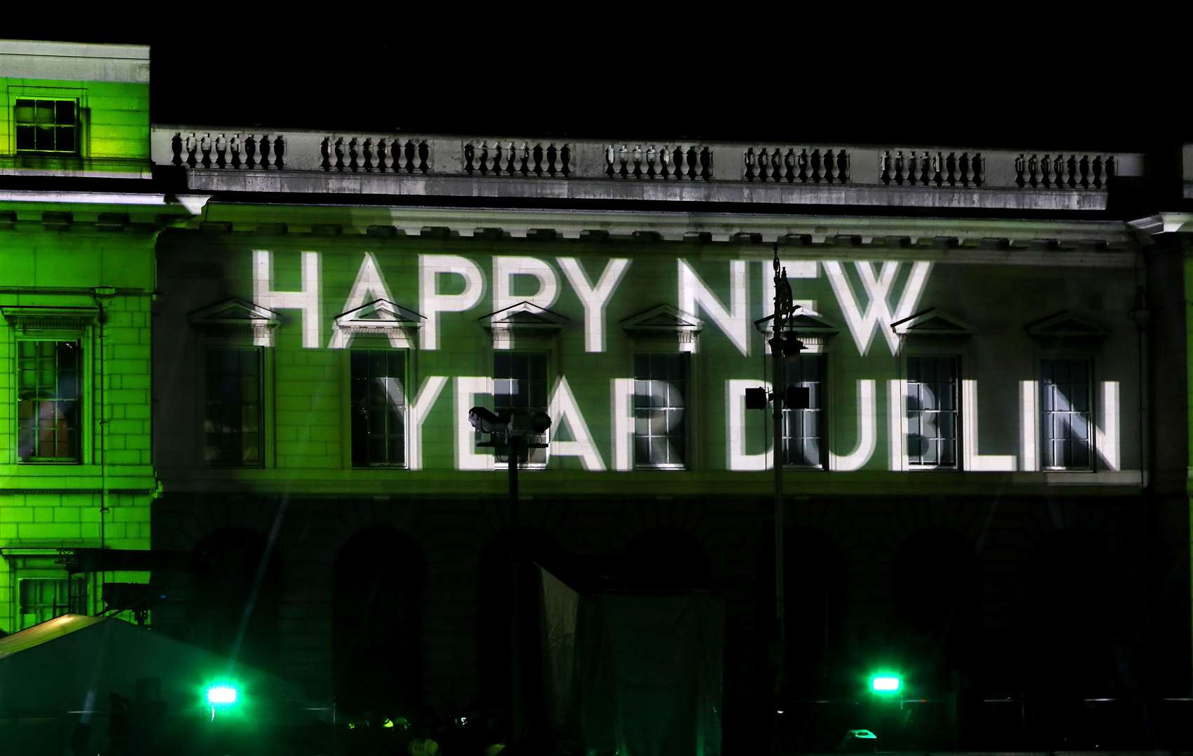 Those gathered at Custom House in Dublin for New Year could little have imagined what lay in store (Brian Lawless/PA)