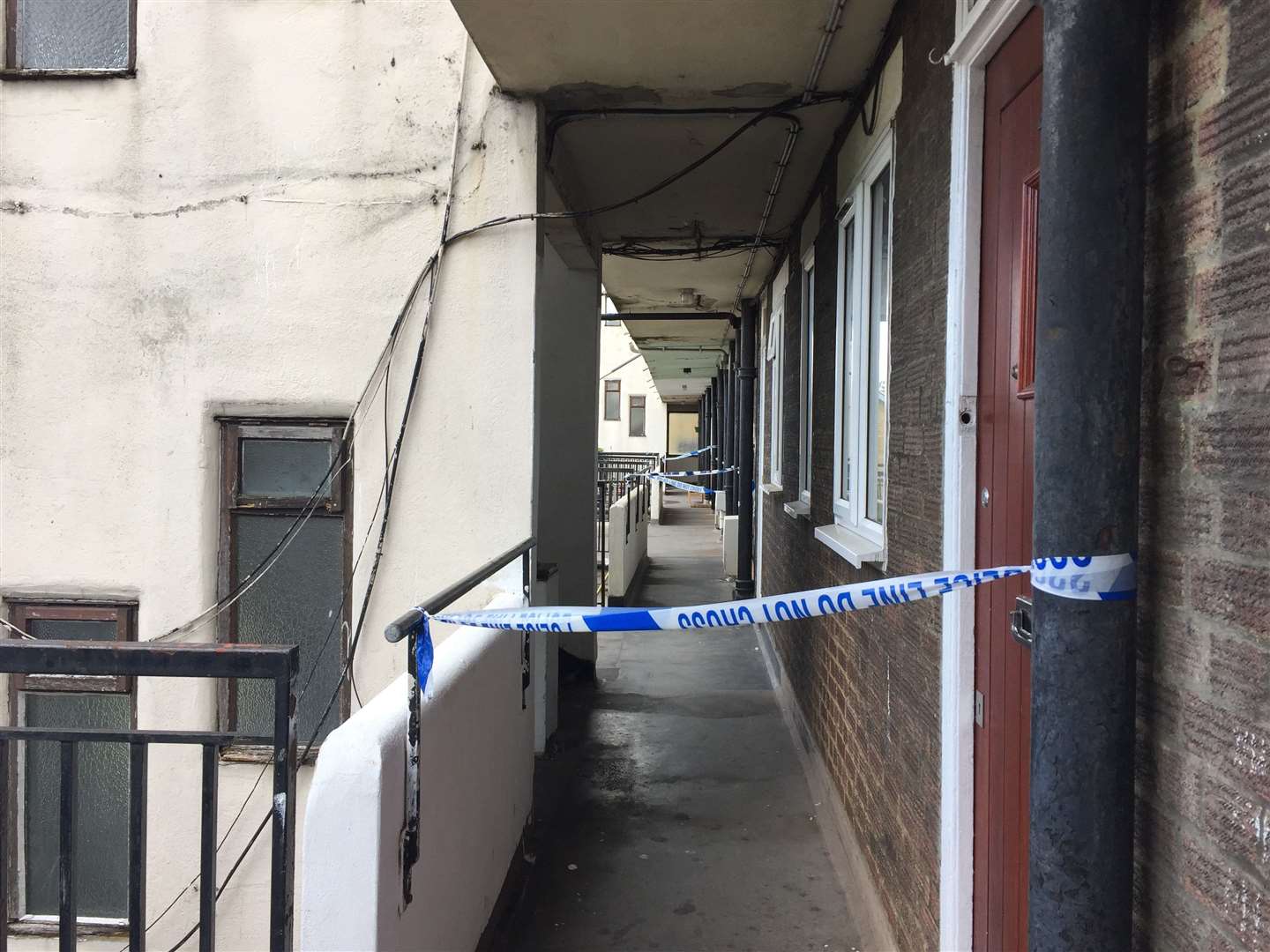 The police cordon at the scene in Mitcham (Taz Ali/PA)