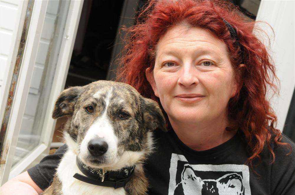 Mandy Flisher has adopted a dog from Albania
