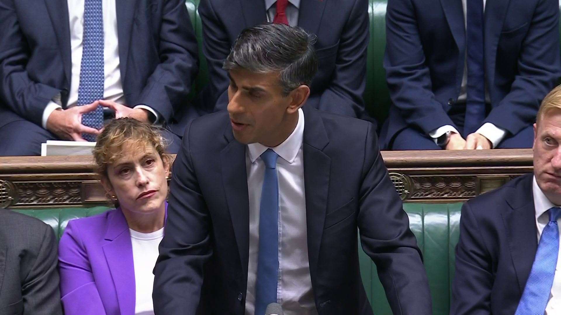 Conservative Party leader Rishi Sunak speaking during Prime Minister’s Questions in the Commons (House of Commons/UK Parliament/PA)