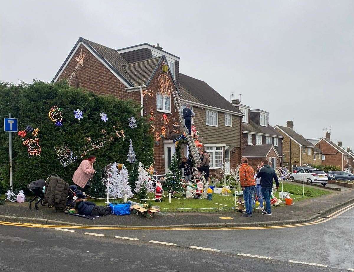 Nichole and her family helped put out all the decorations in the lead-up to the big reveal. Picture: Nichole Marney-Green