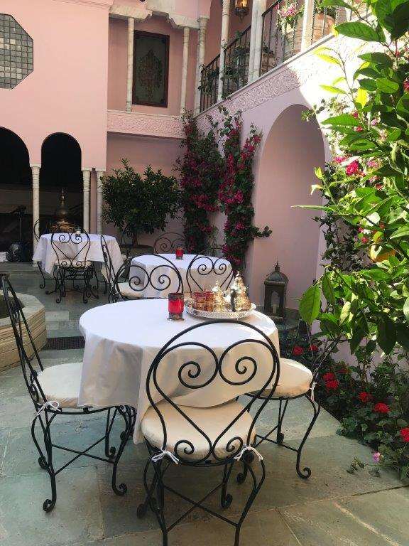 The newly-refurbished Moroccan Courtyard at Port Lympne