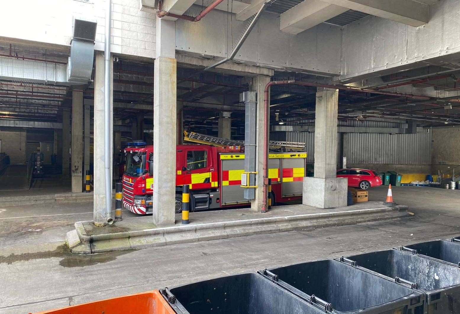 Emergency services at Bluewater this afternoon