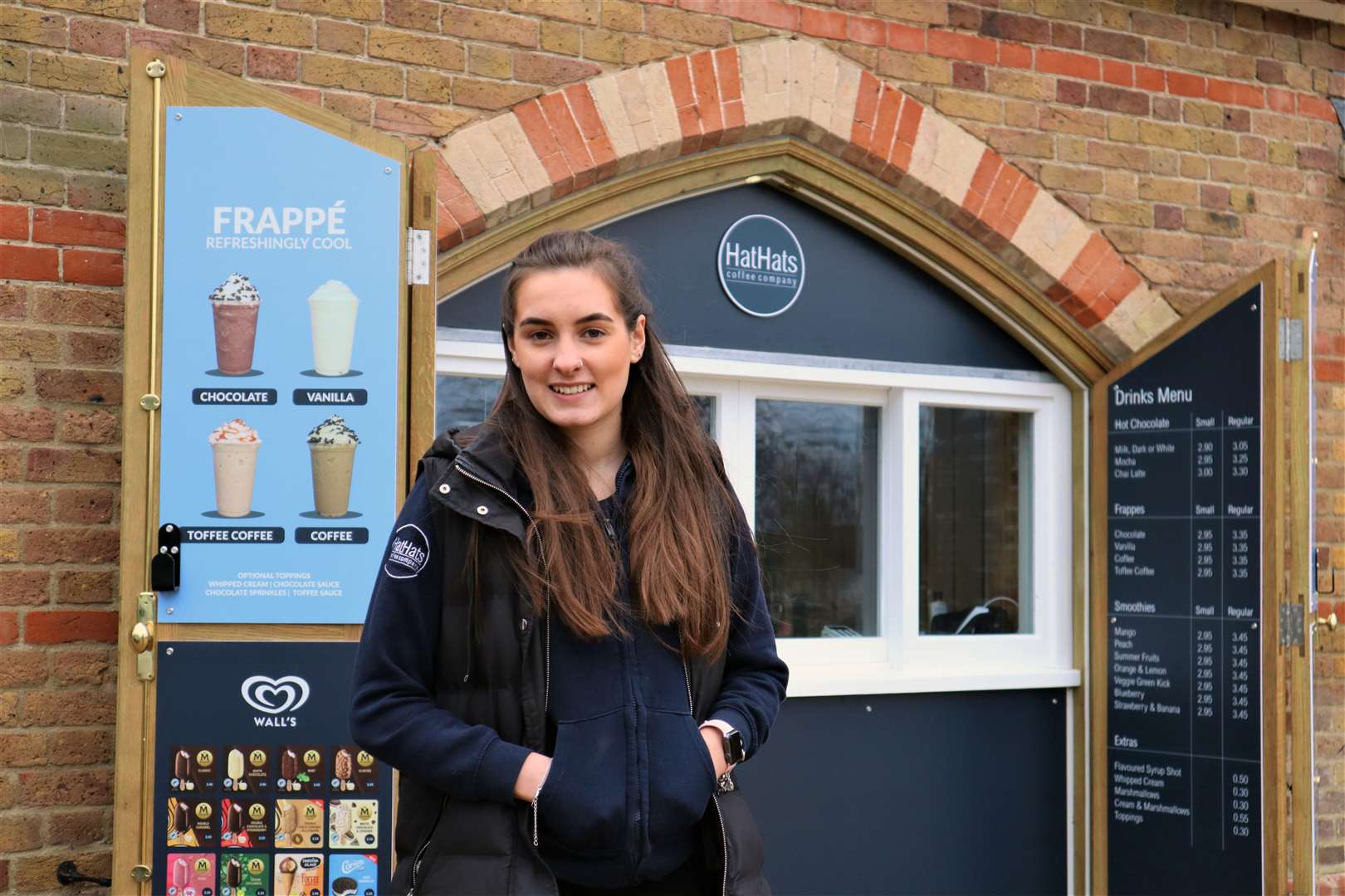 Hannah Woodgate manages the Faversham HatHats outlet on the recreation ground