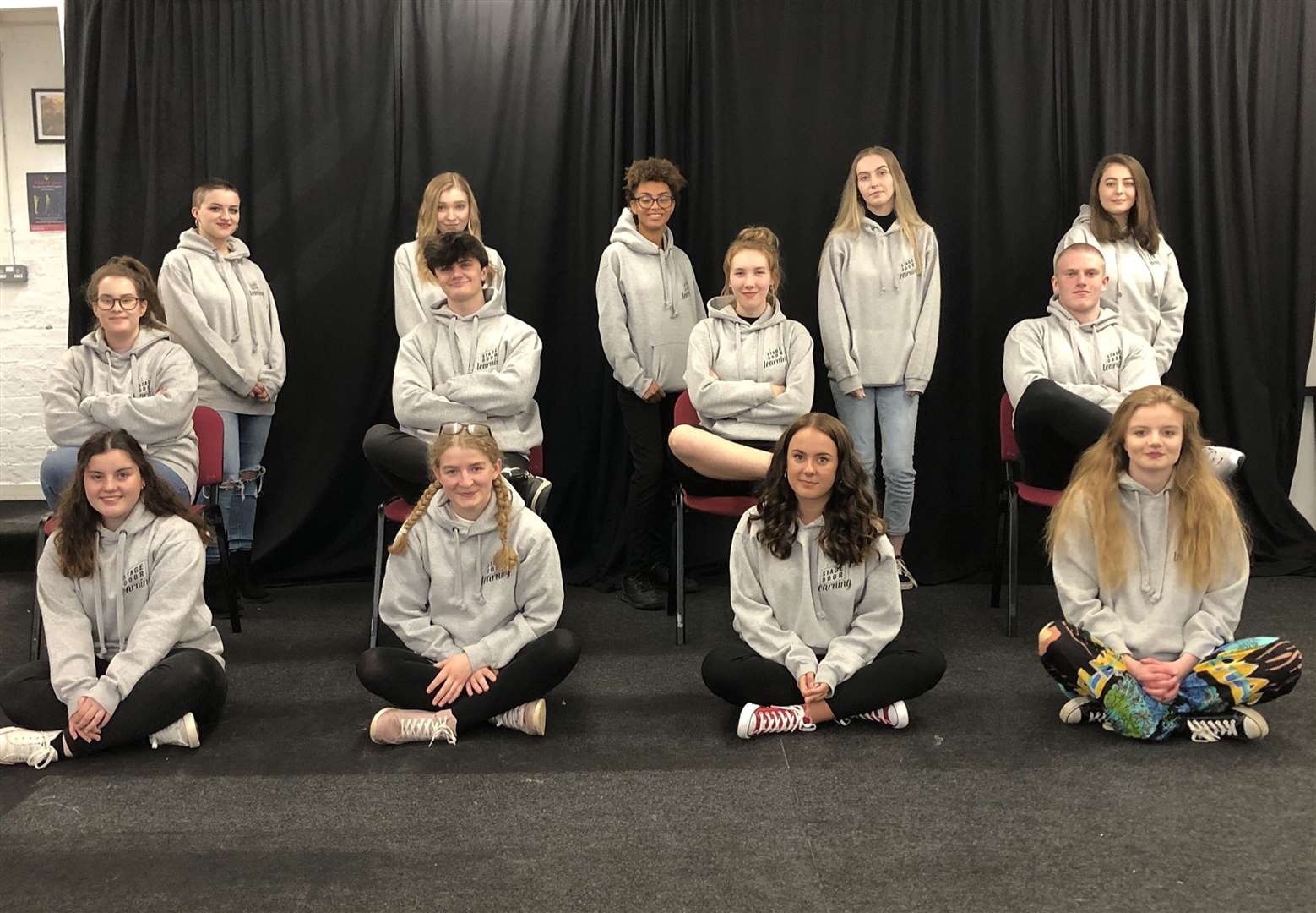 Ms Cameron’s level three BTEC performing arts students in Cheltenham received their new results today. (Jenny Cameron/PA)