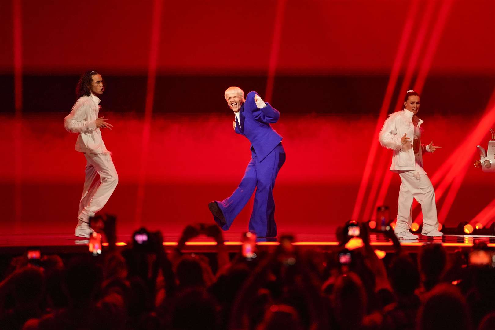 Joost Klein of the Netherlands performs the song Europapa (Martin Meissner/AP)