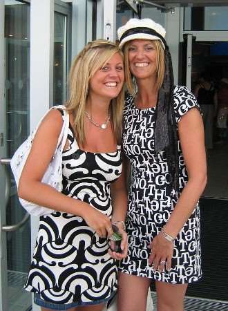 Thanet Extra's Hayley Burns (left) and her mum, Sally White, in the Mamma Mia mood. Photos by Clare Newing