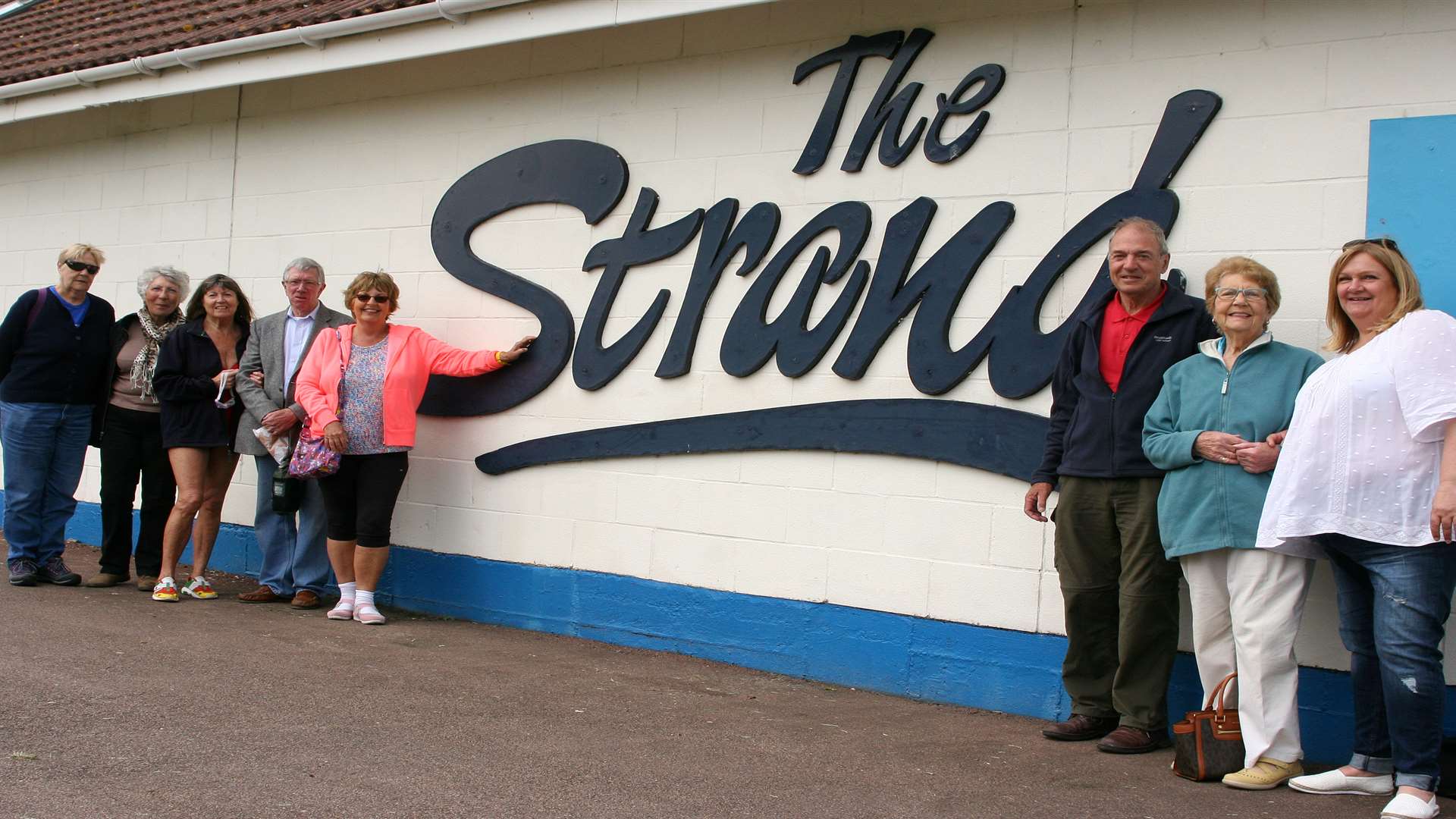 Campaigners outside The Strand leisure pool