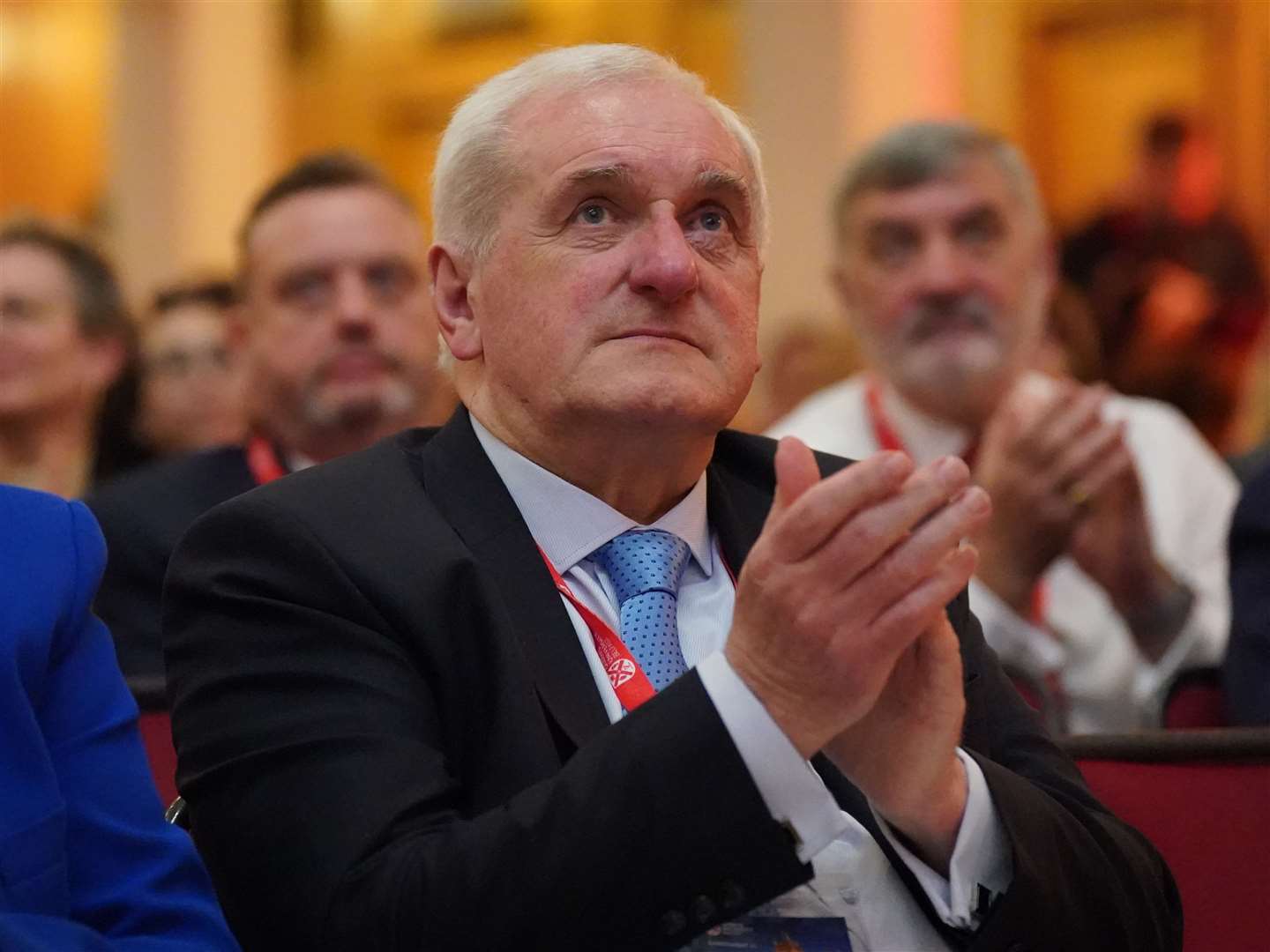 Former taoiseach Bertie Ahern listening to the speakers during the three-day international conference at Queen’s University Belfast (Niall Carson/PA)